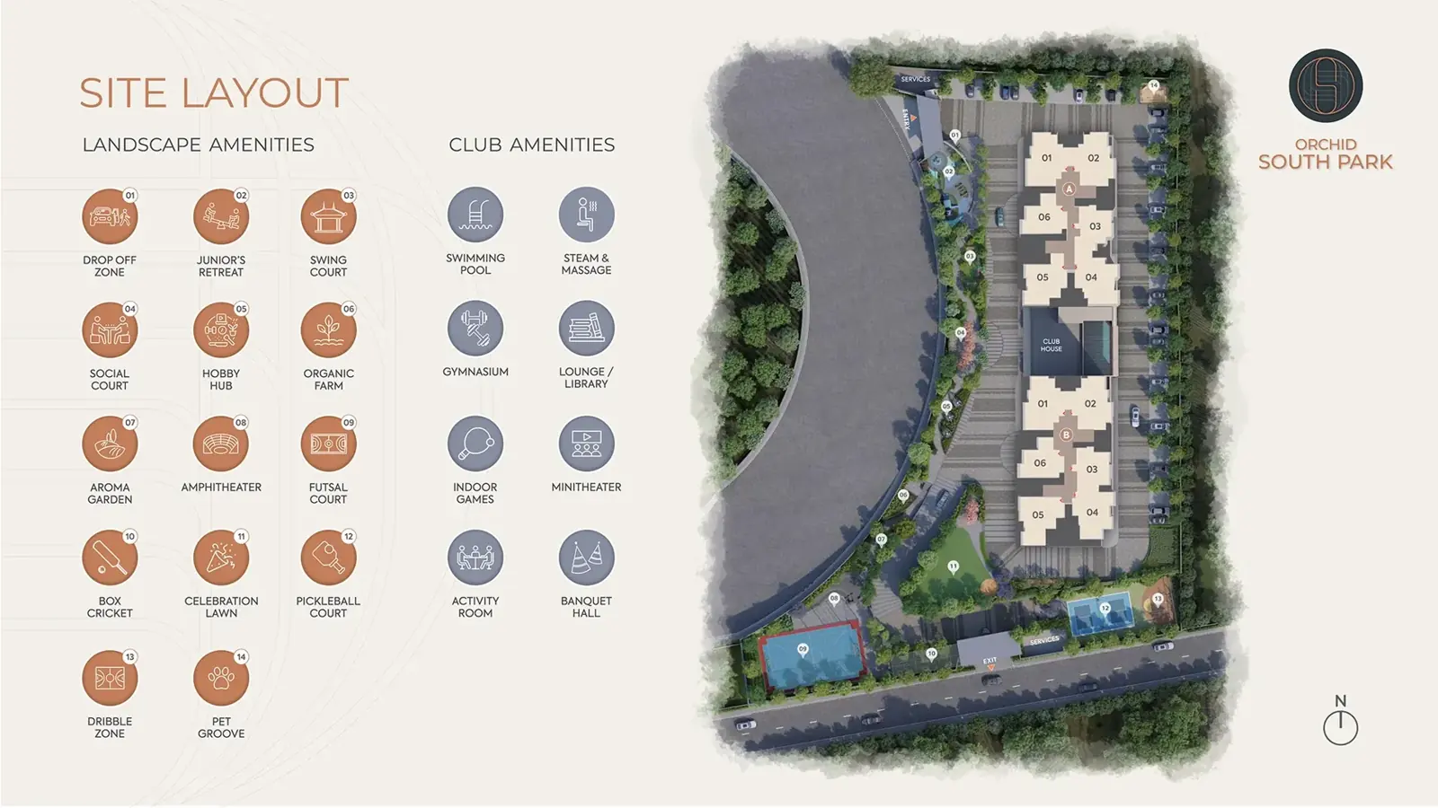 masterplan of Goyal Orchid South Park, Huskur Road, Electronic City
