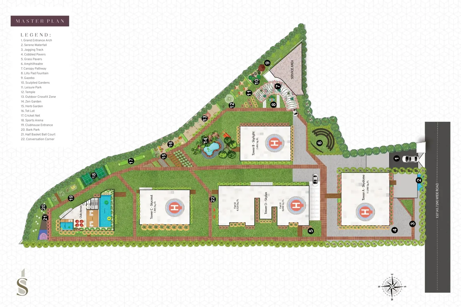 masterplan of Candeur Skyline, Kokapet / Puppalaguda