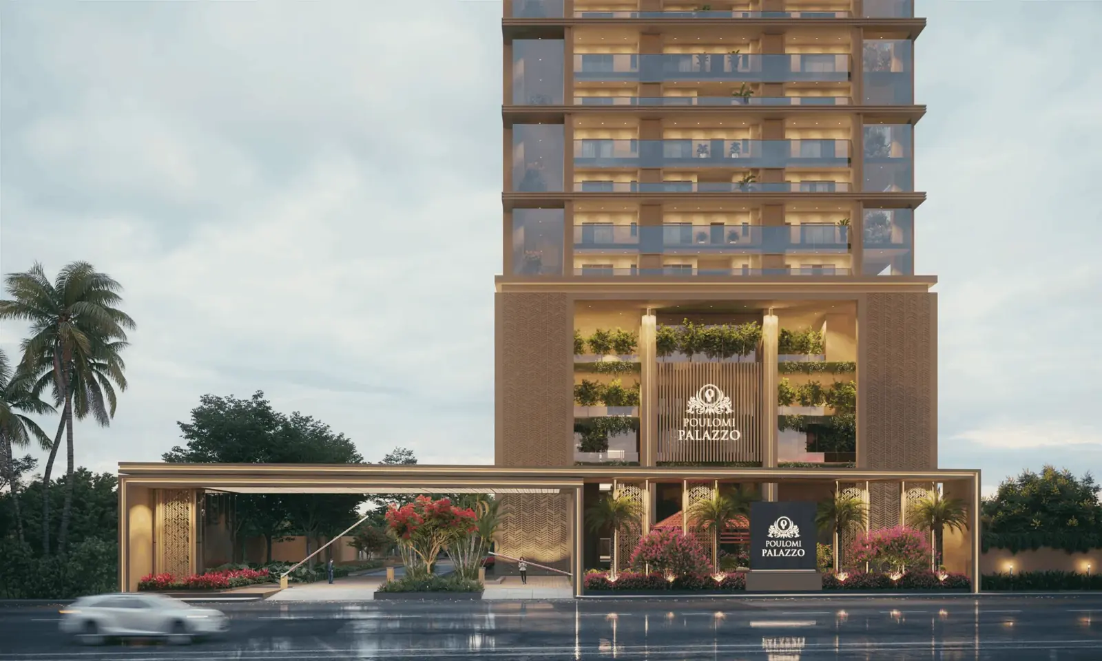 render of Poulomi Palazzo, Kokapet