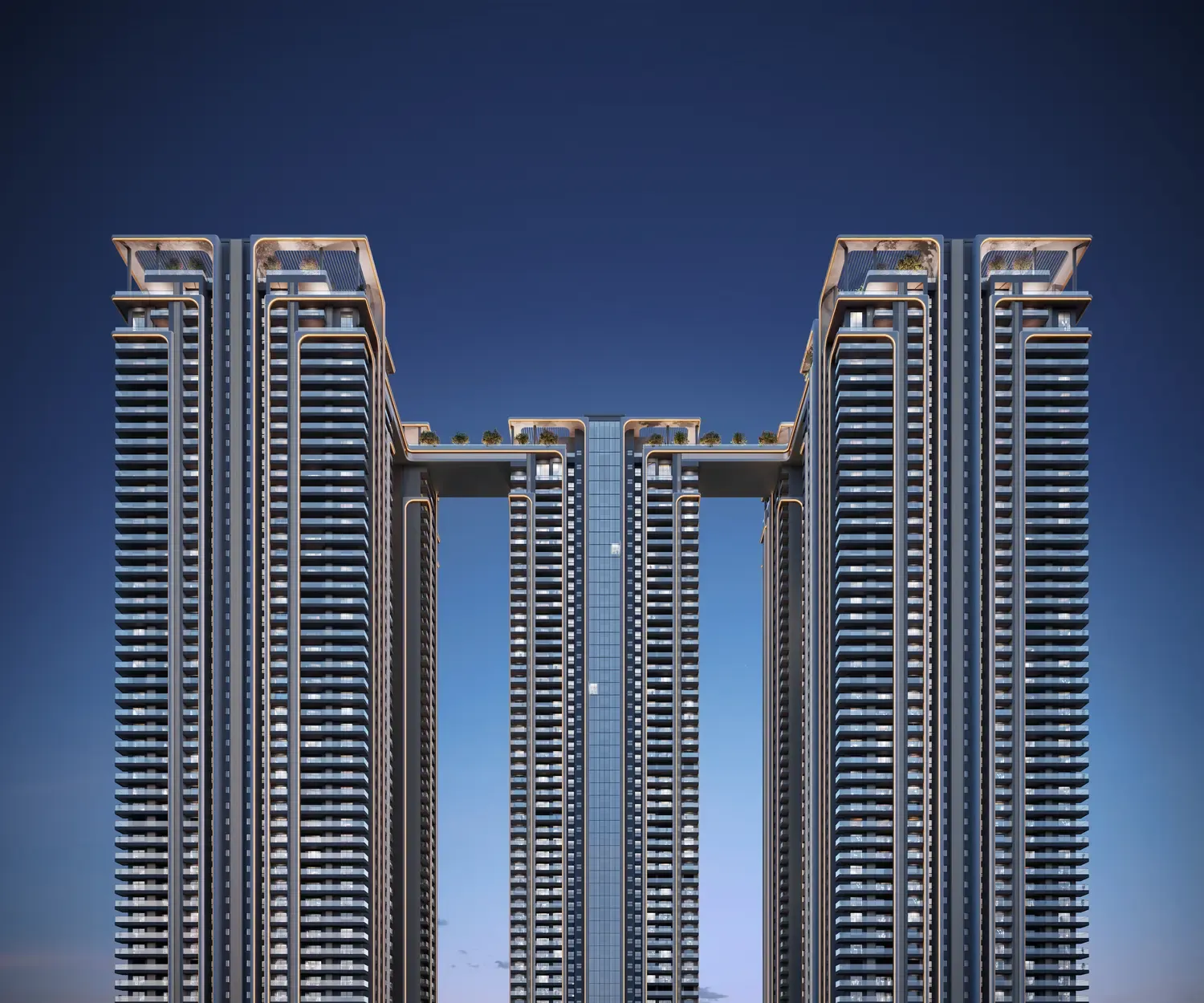 render of The Cascades Neopolis, Kokapet