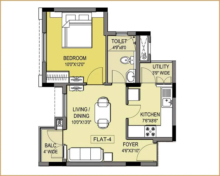 floorplan of Urbanrise On Cloud 33, Bachupally